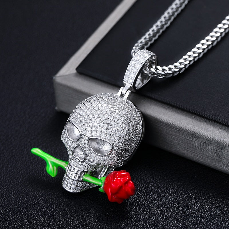 Skull Necklace | Moissanite Pendant | Hip Hop Pendants Real