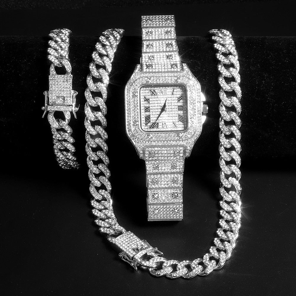 13mm | Cuban Link Chain and Bracelet | Cuban Link Set