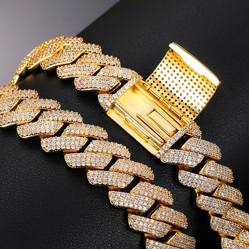 20mm | Sterling Silver Miami Cuban Link Chain | Cuban Link Chain Iced Out Real