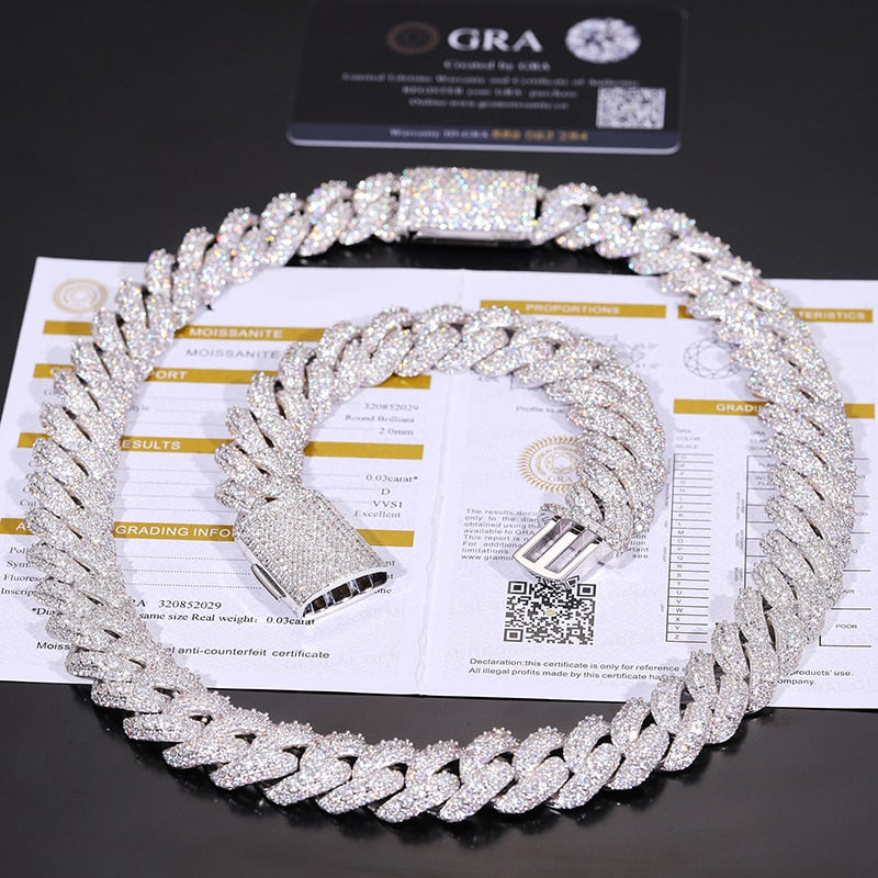 VVS Diamond Cuban Link Chain | Real Cuban Link Chain with Diamonds