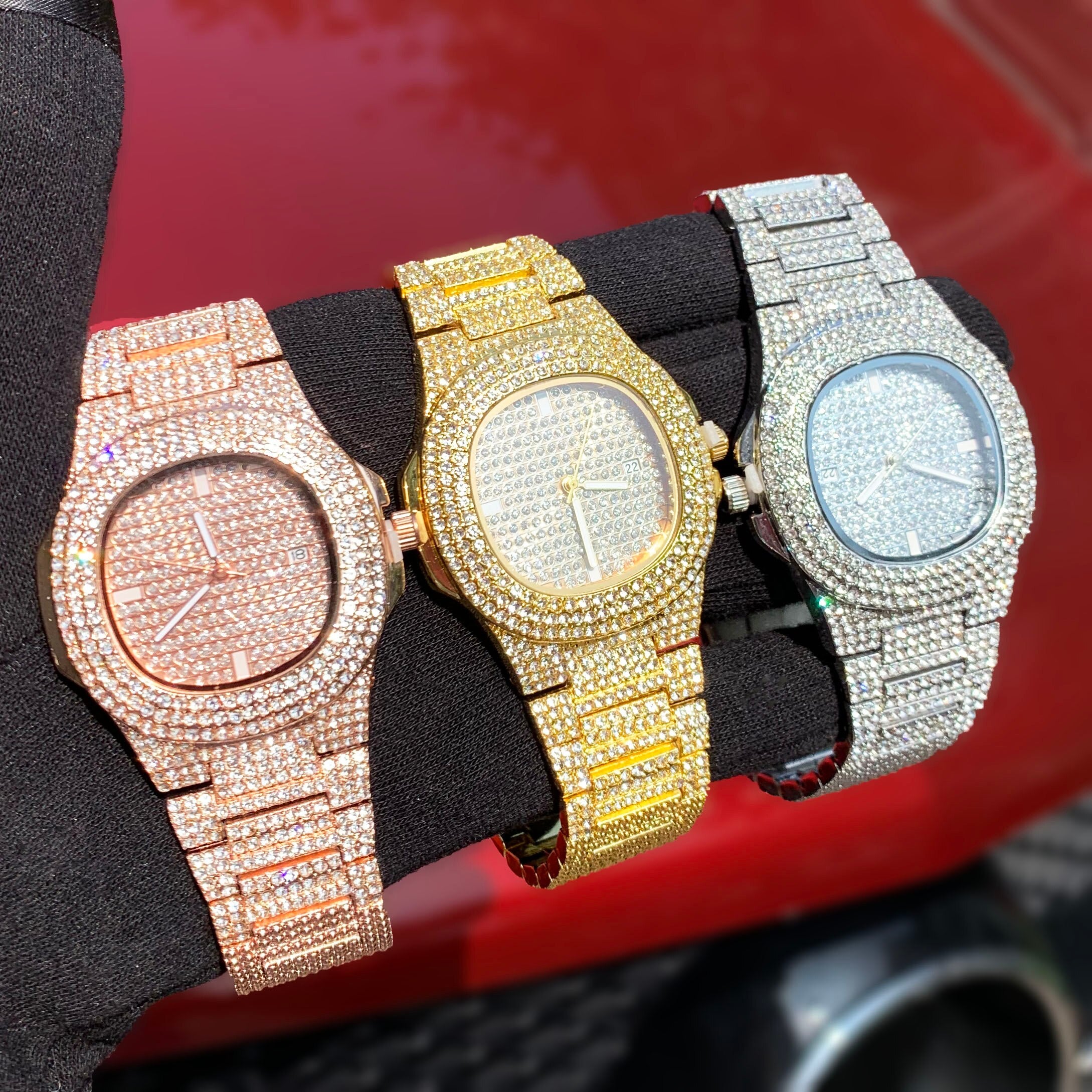 Iced Out Watch Women | Women's Black Bling Watch | Iced Out Women's Jewelry