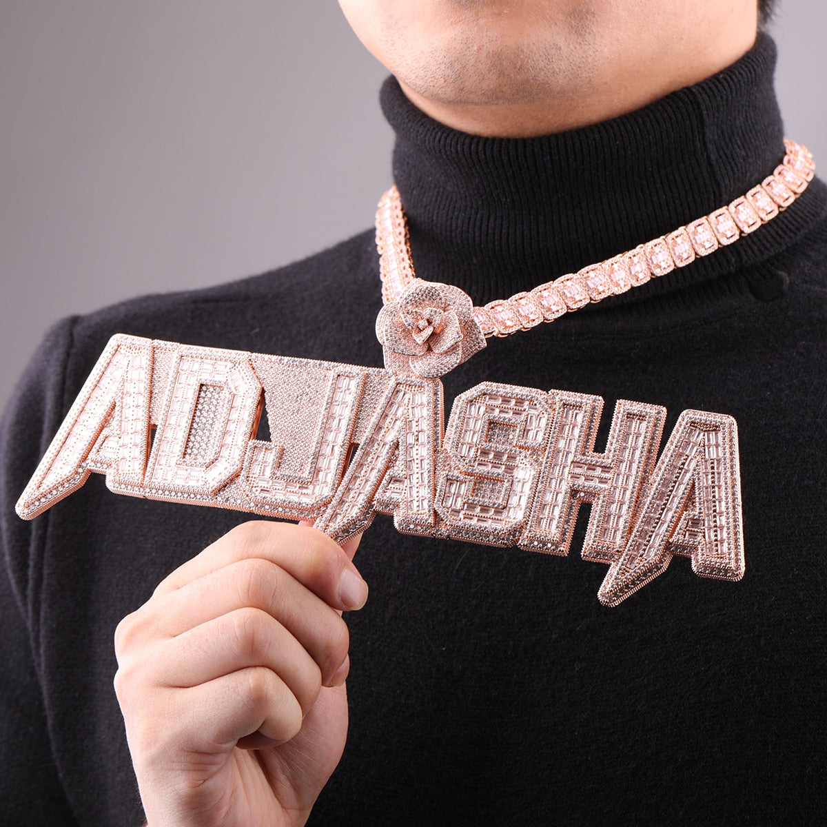 Iced name store necklace