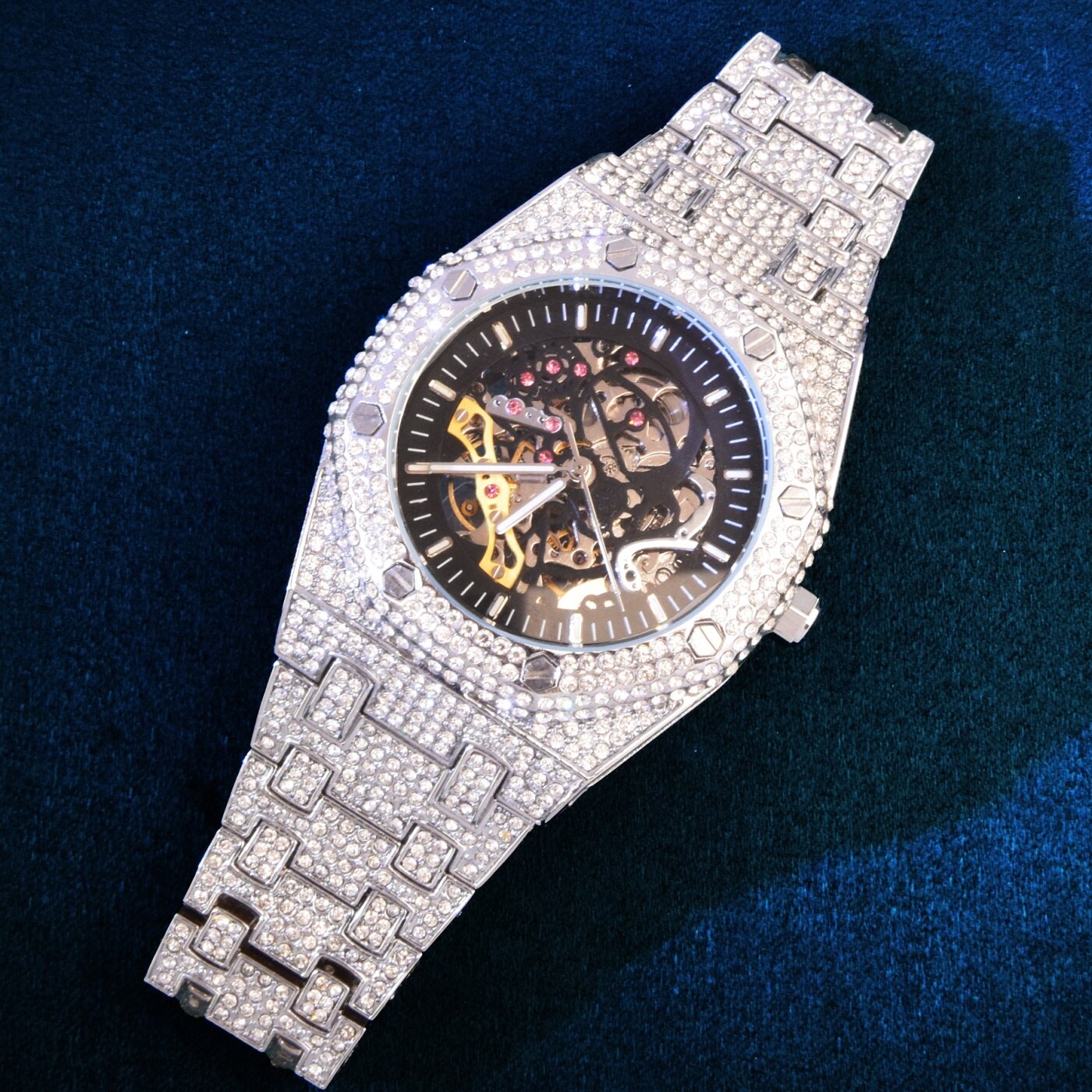 Rapper Watches | Iced Out Watch | Diamond Skeleton Watch