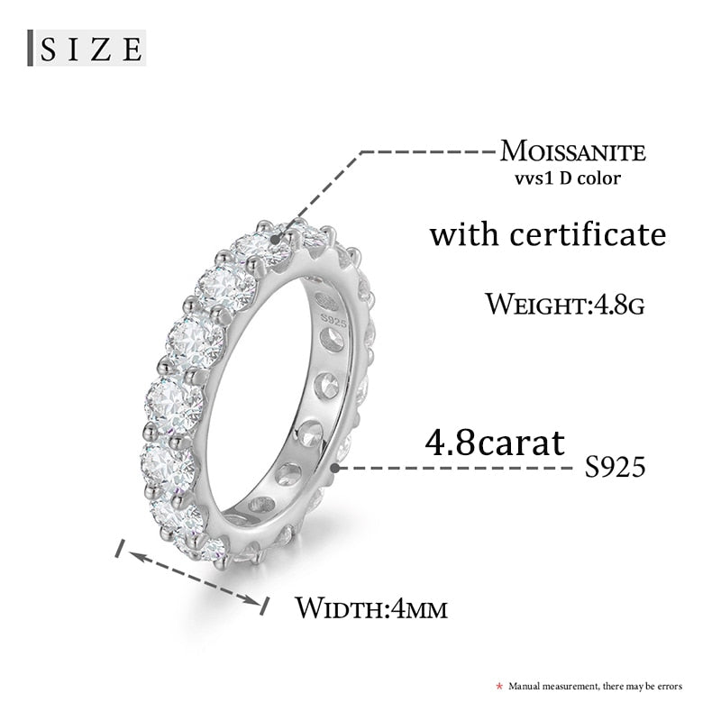 Iced Out Rings Real | Moissanite Hip Hop Jewelry