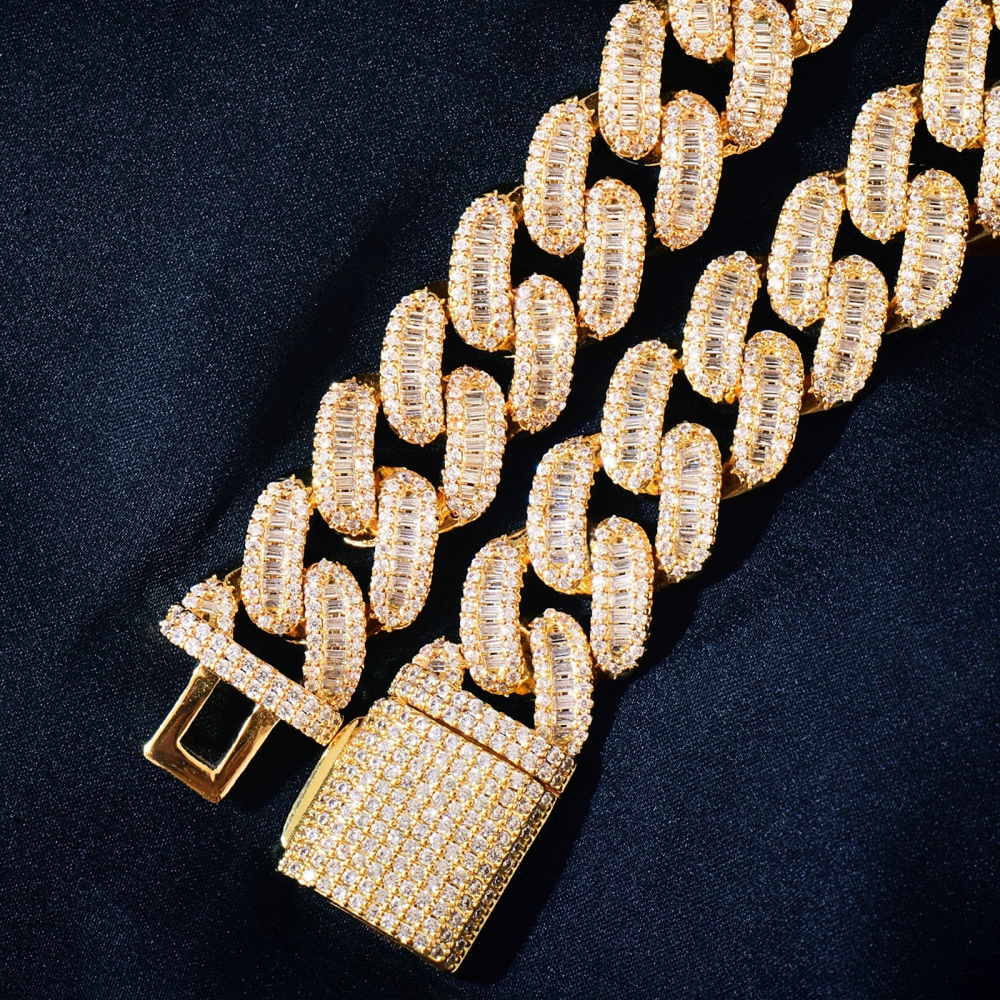 15mm | Diamond Cuban Link Bracelet White Gold | Cuban Link Bracelet Diamond