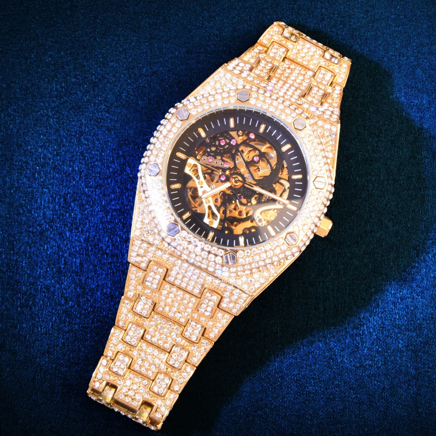 Rapper Watches | Iced Out Watch | Diamond Skeleton Watch