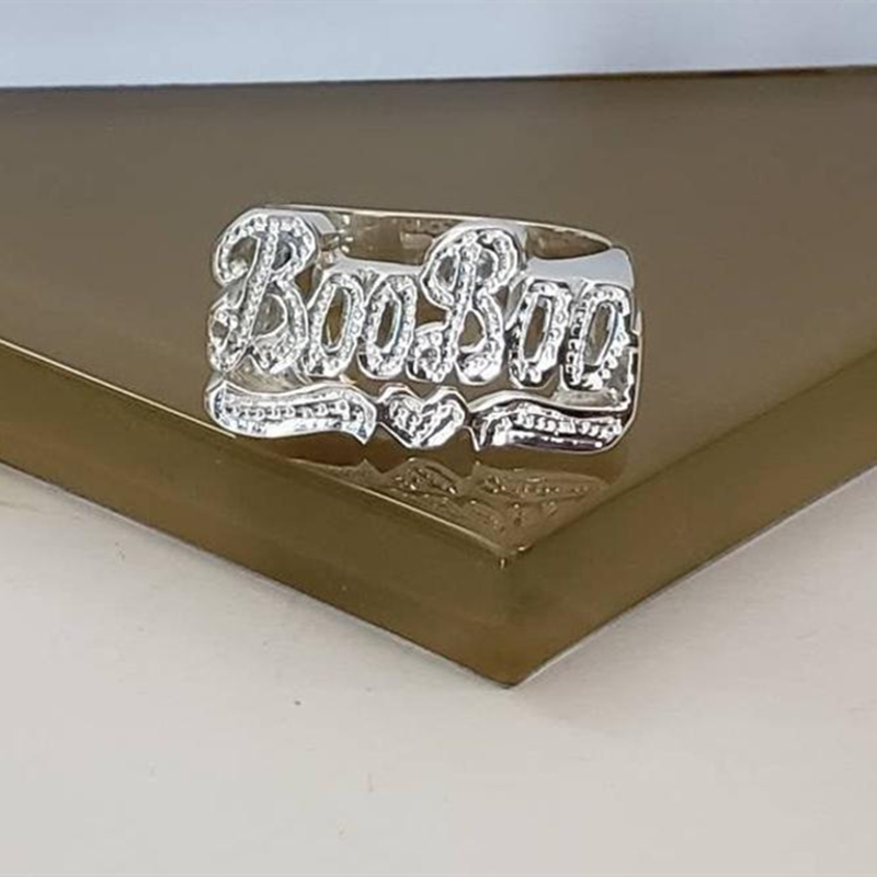 Customized Name Rings | Nameplate Ring | Hip Hop Rings | 18k Gold Plated Ring