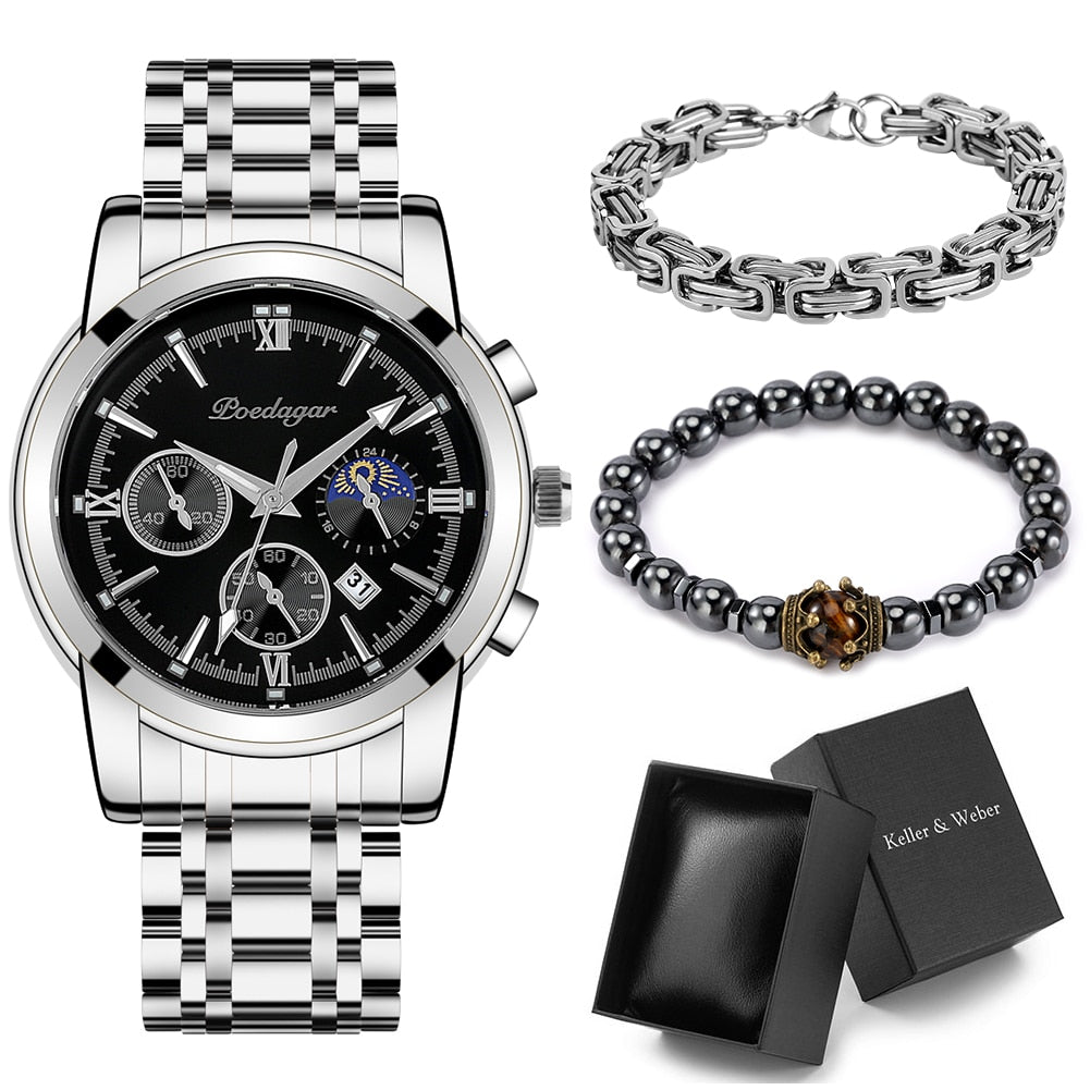 Mens Watch Gift Set | Watch and Bracelet Set | Watch Bracelet Set