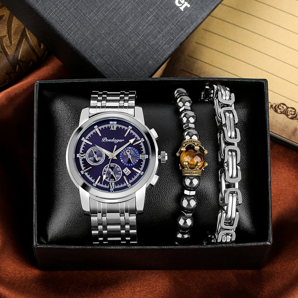 Mens Watch Gift Set | Watch and Bracelet Set | Watch Bracelet Set