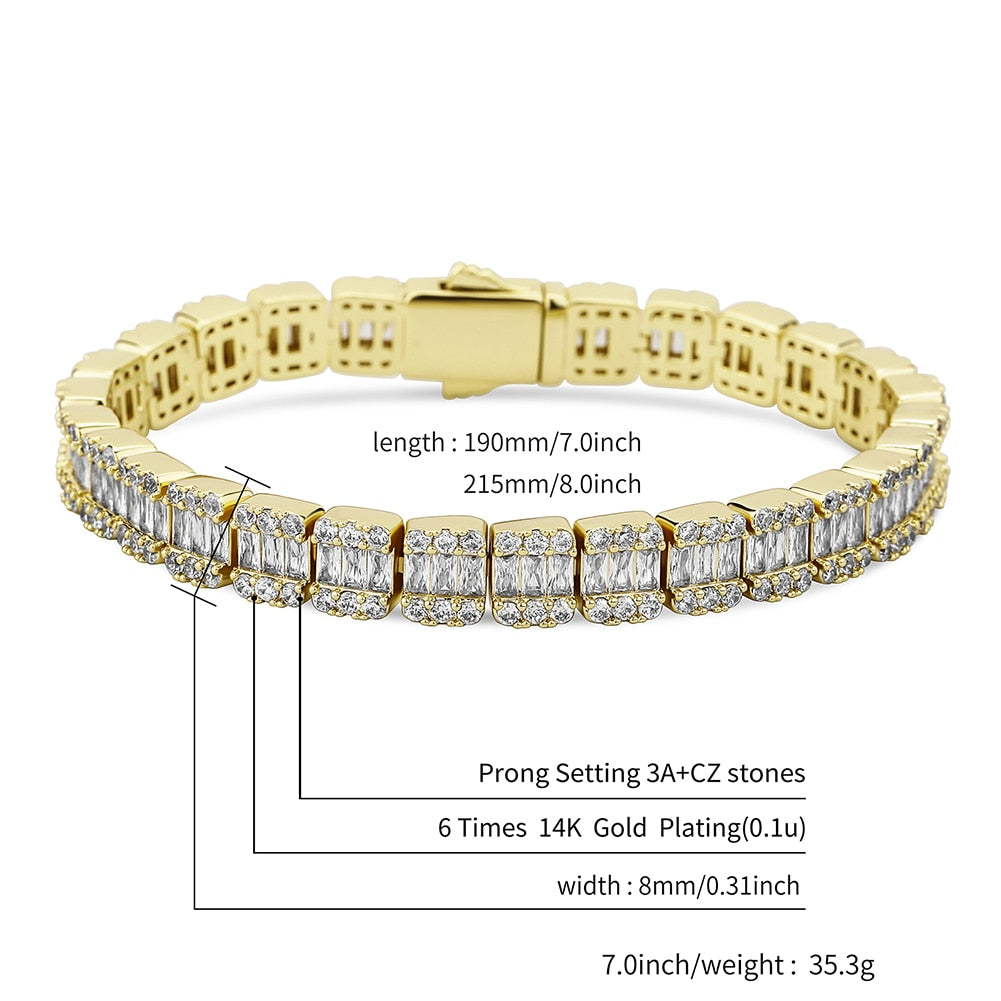 10mm | Tennis Bracelet Mens | Mens Tennis Bracelet