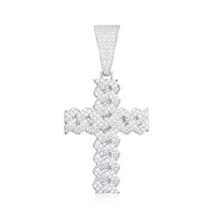 Iced Out Cross Pendant | Hip Hop Pendants Real