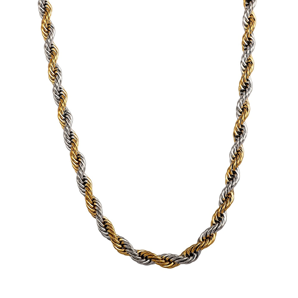 18k Gold Rope Chain 5mm | Rope Necklace | Rope Chain Necklace