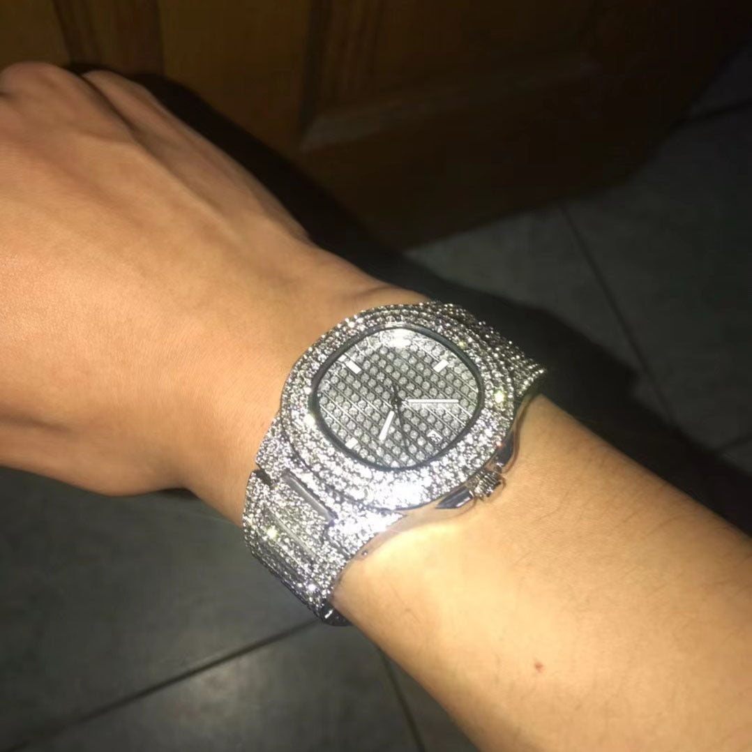 Iced Out Watch Women | Women's Black Bling Watch | Iced Out Women's Jewelry