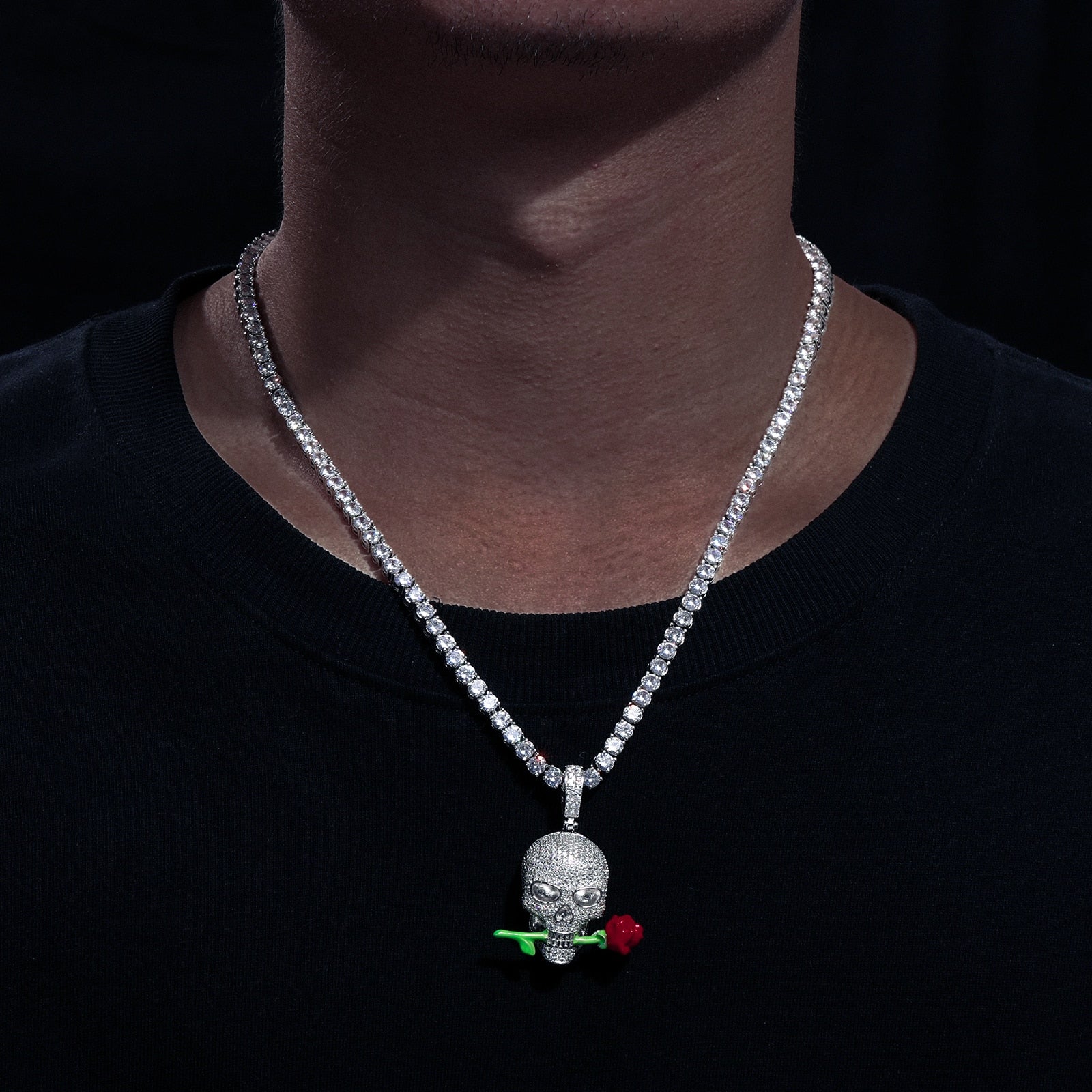 Skull Necklace | Moissanite Pendant | Hip Hop Pendants Real