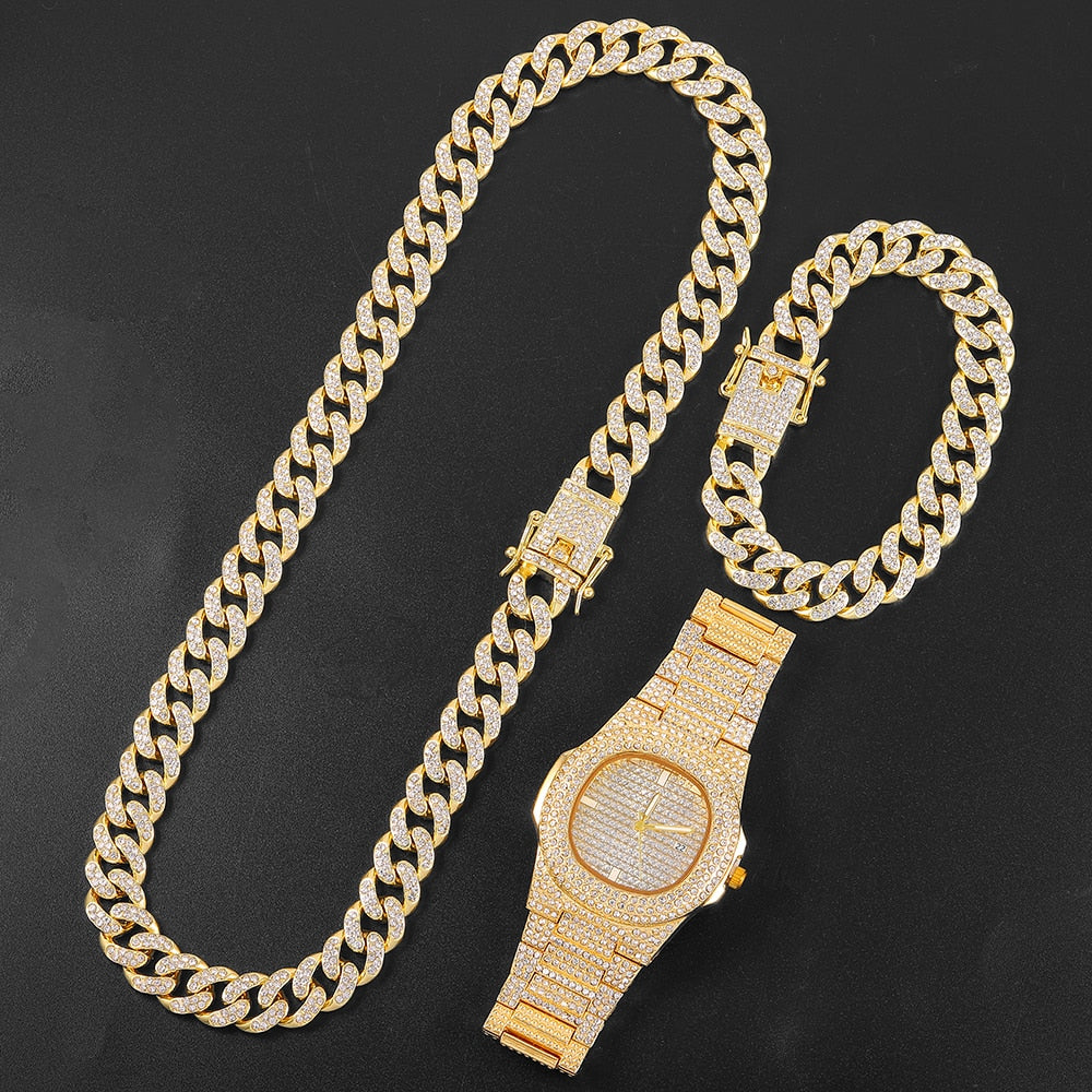 13mm | Cuban Link Chain and Bracelet | Cuban Link Set