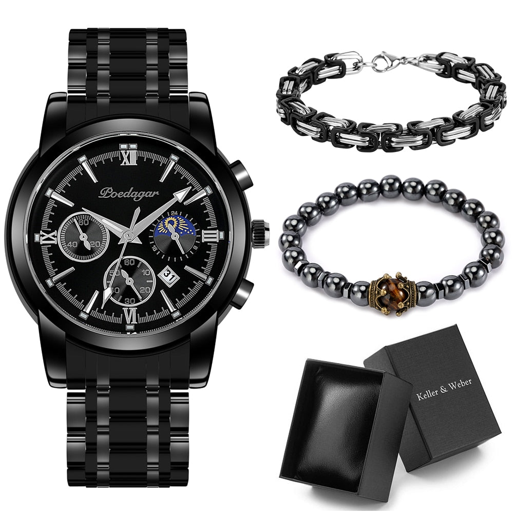 Mens Watch Gift Set | Watch and Bracelet Set | Watch Bracelet Set