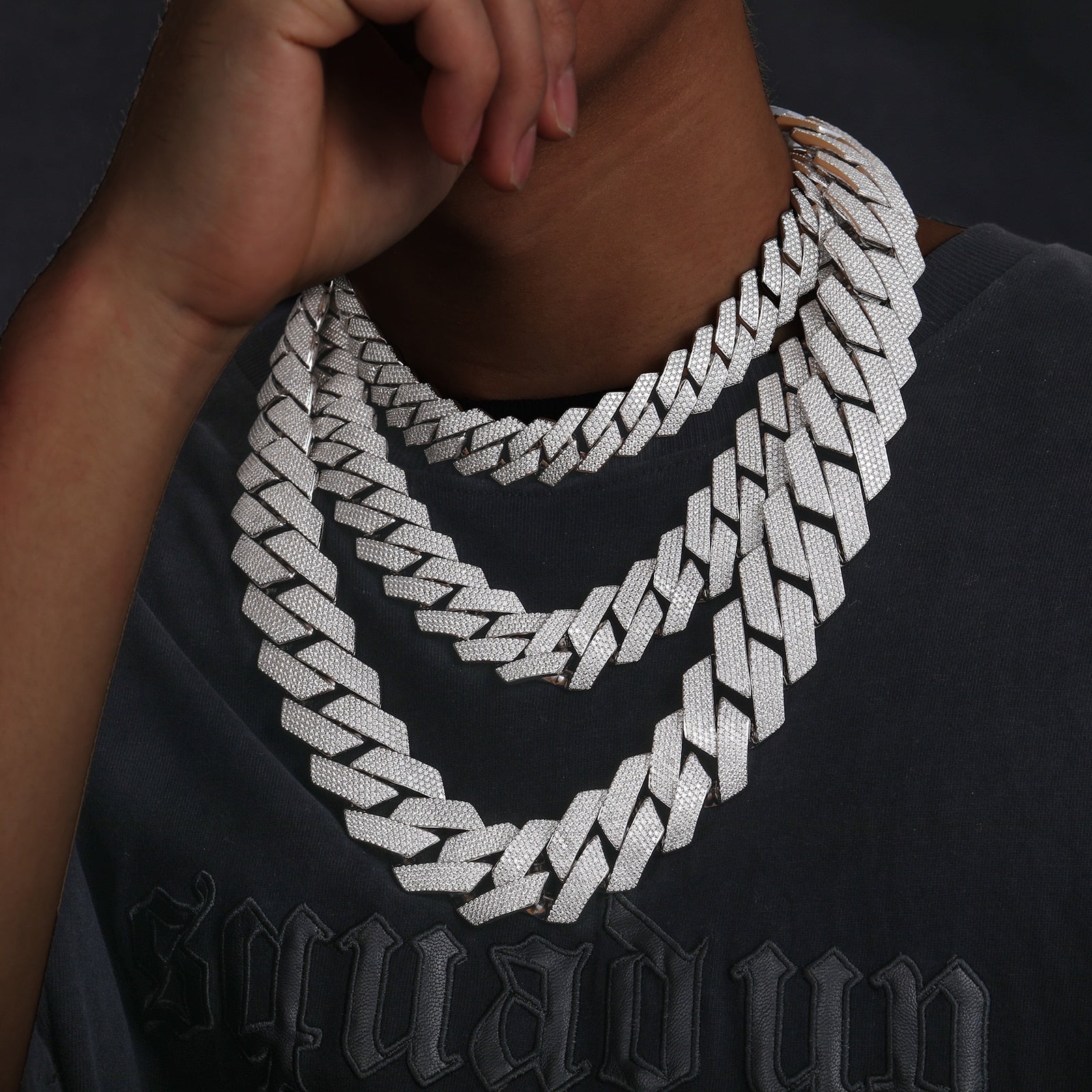 16mm - 27mm | Cuban Link Chain VVS Diamonds | VVS Cuban Link Chain