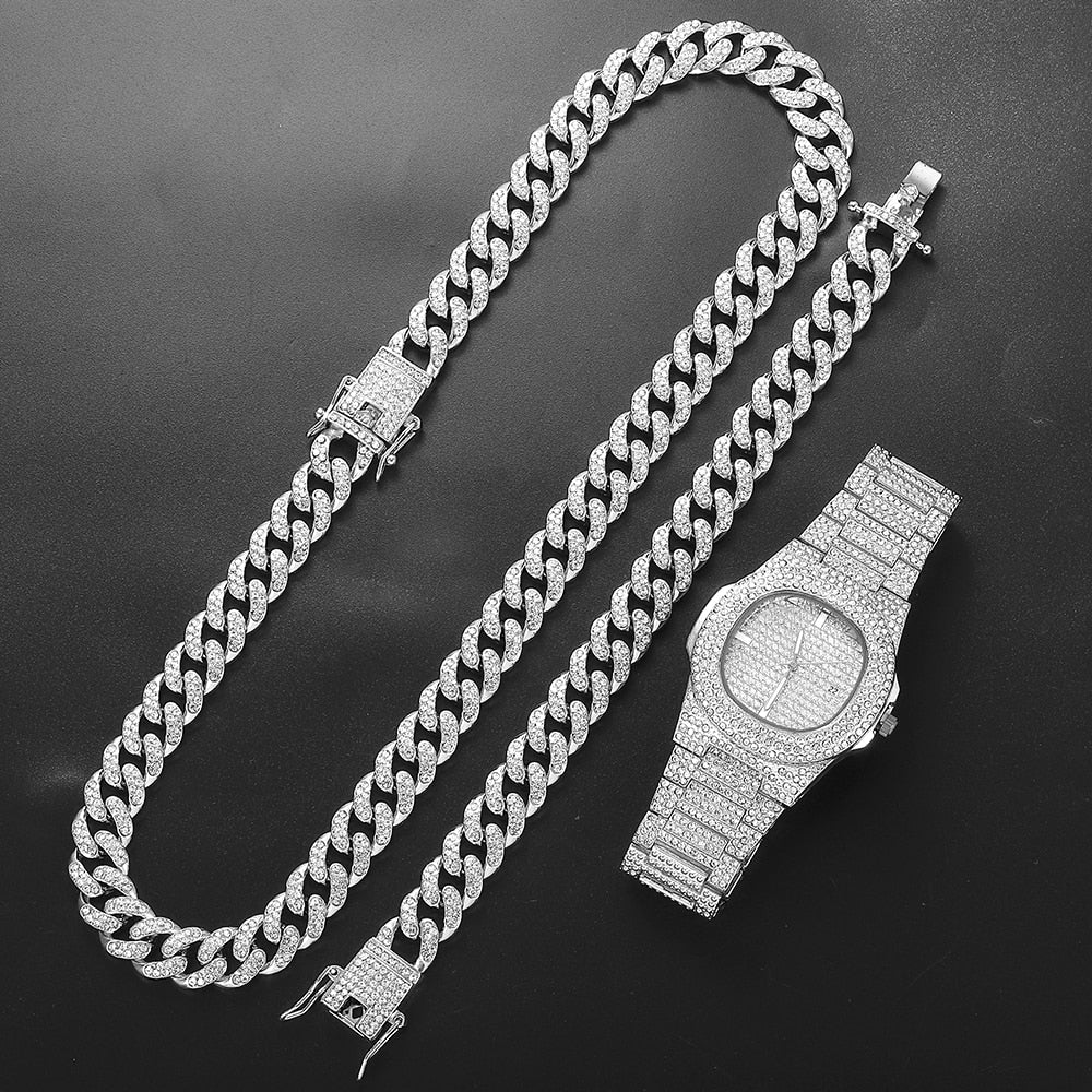 13mm | Cuban Link Chain and Bracelet | Cuban Link Set