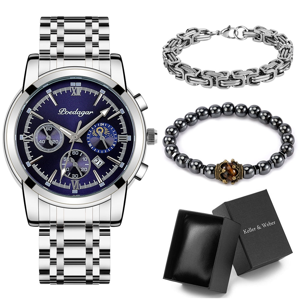 Mens Watch Gift Set | Watch and Bracelet Set | Watch Bracelet Set