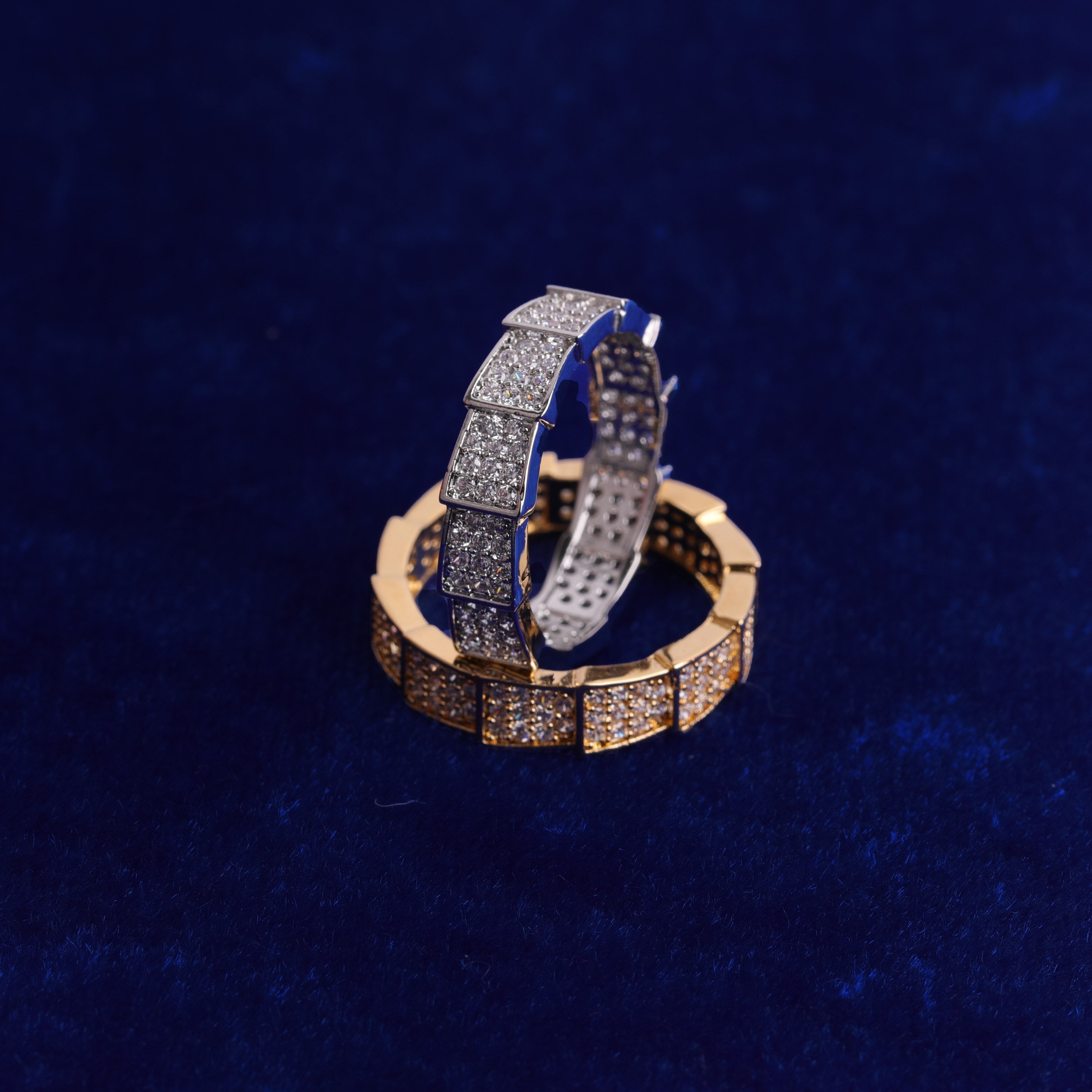 24k Gold Ring | Iced Out Real Rings | Real Iced Out Rings Mens