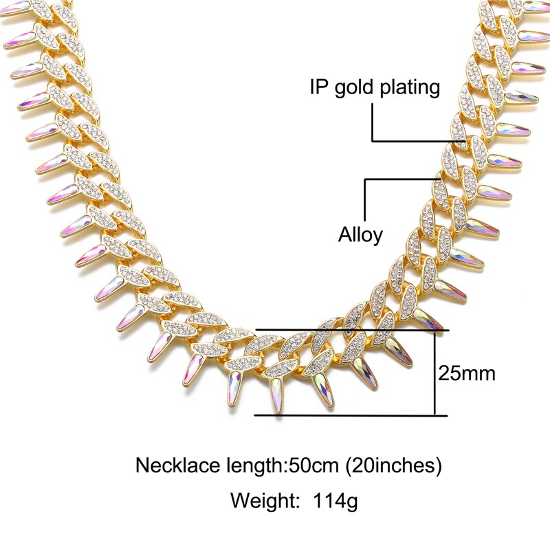 25mm | Cuban Link Set | Cuban Link Chain Set