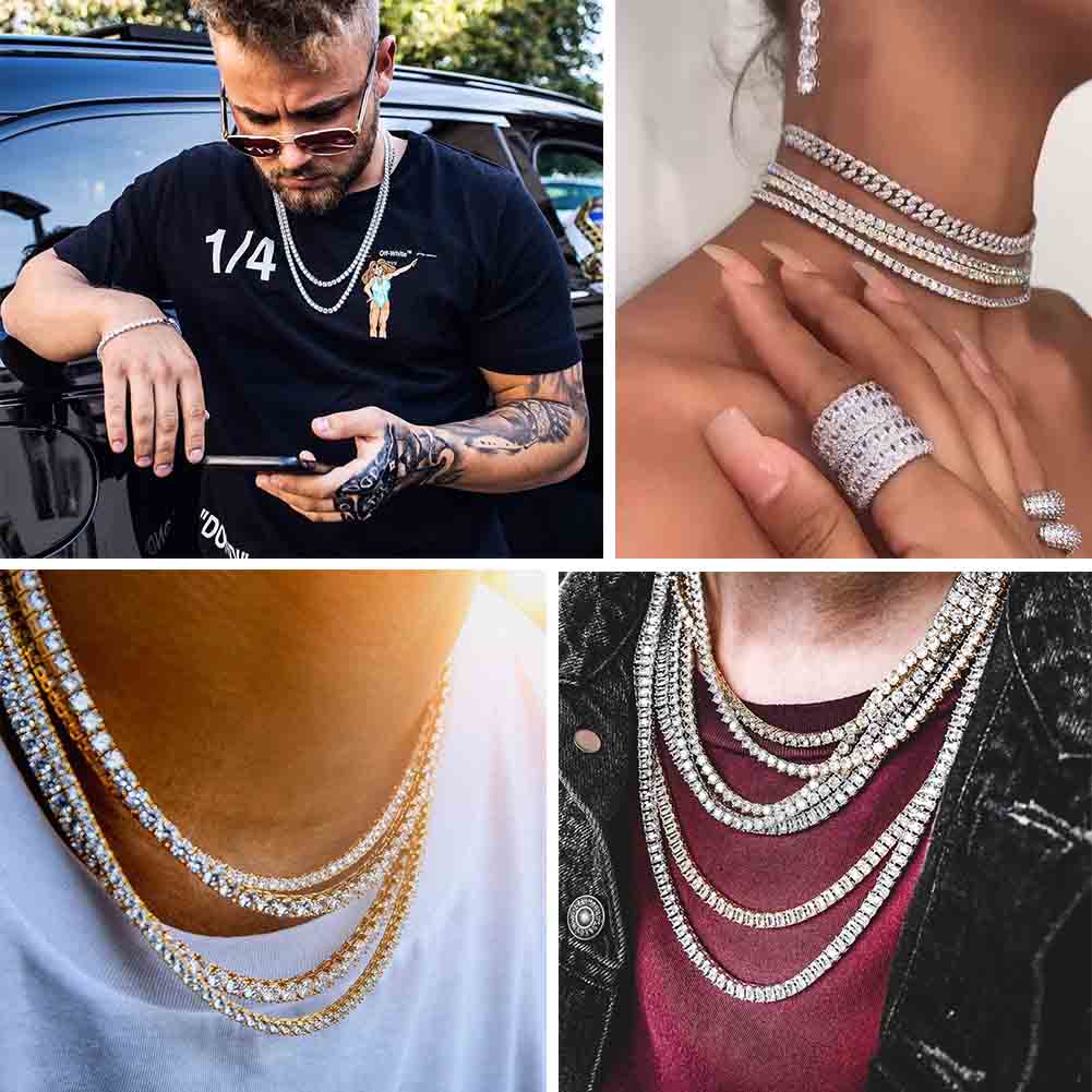 3mm - 10mm | Tennis Chains | Iced Out Tennis Chain