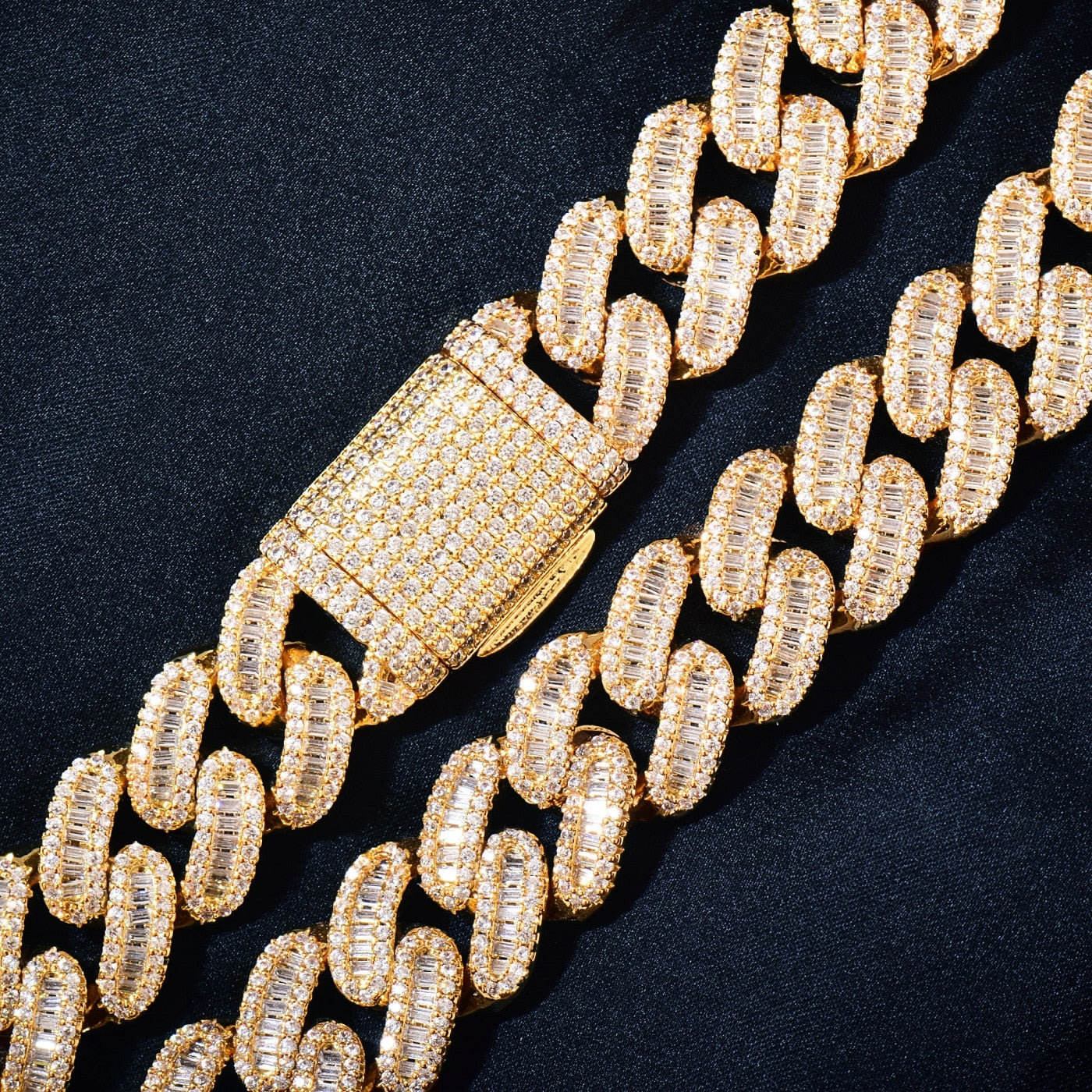 15mm | Diamond Cuban Link Bracelet White Gold | Cuban Link Bracelet Diamond