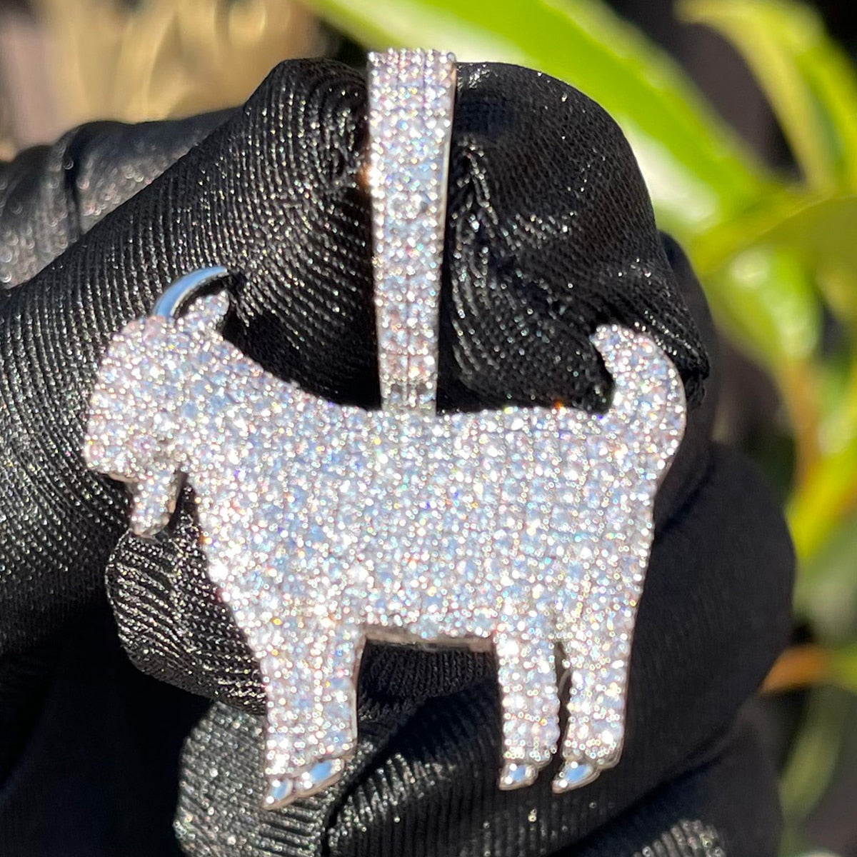 Goat Pendant | Iced Out Goat Pendant | Gold Goat Necklace