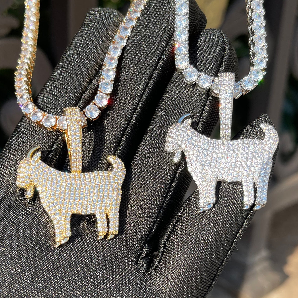 Goat Pendant | Iced Out Goat Pendant | Gold Goat Necklace