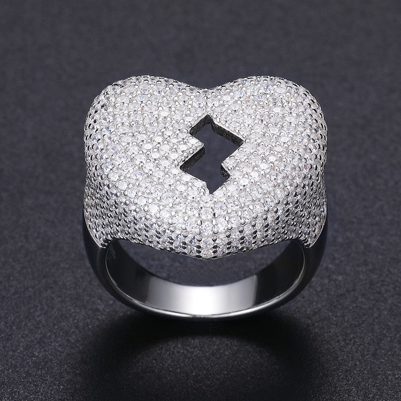 Broken Heart Silver Ring | Real Rapper Jewelry