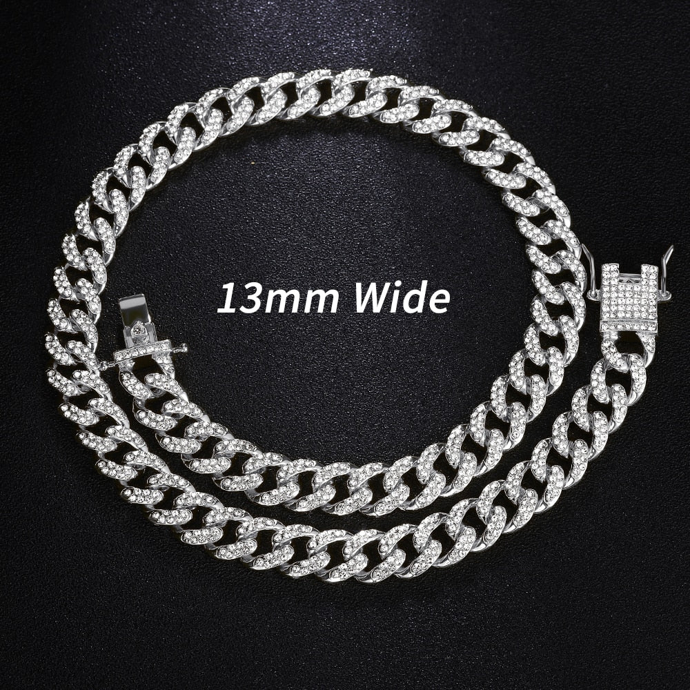 13mm | Cuban Link Chain and Bracelet | Cuban Link Set