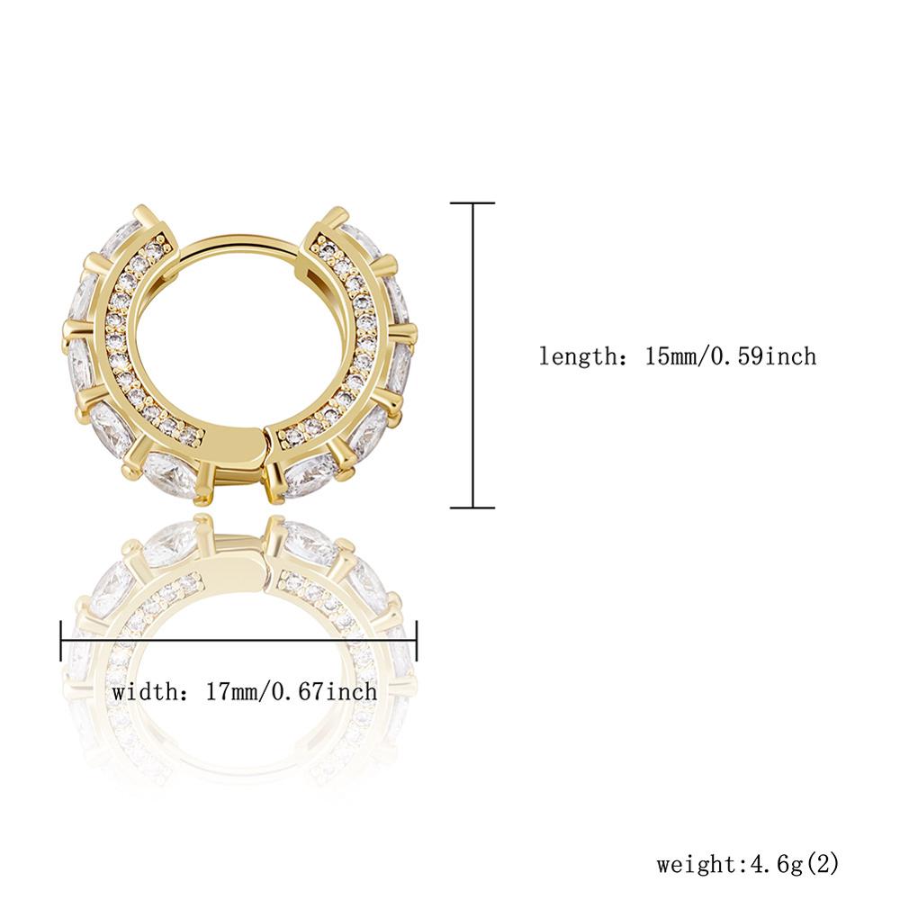 14k Gold | Diamond Huggie Earrings | Mens Huggie Earrings