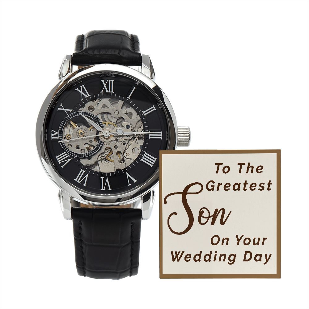 Gift for Son On Wedding Day | Men's Openwork Watch