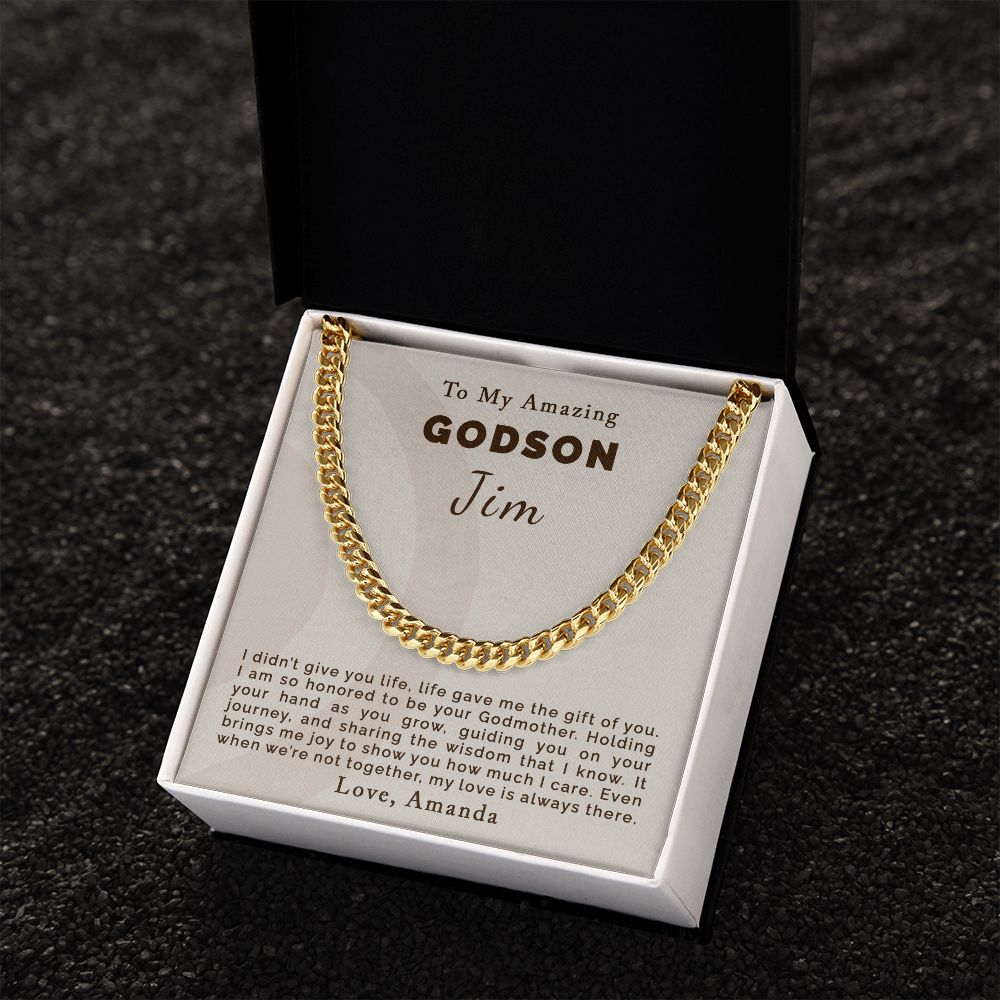 To Godson | Personalized | Cuban Link Chain