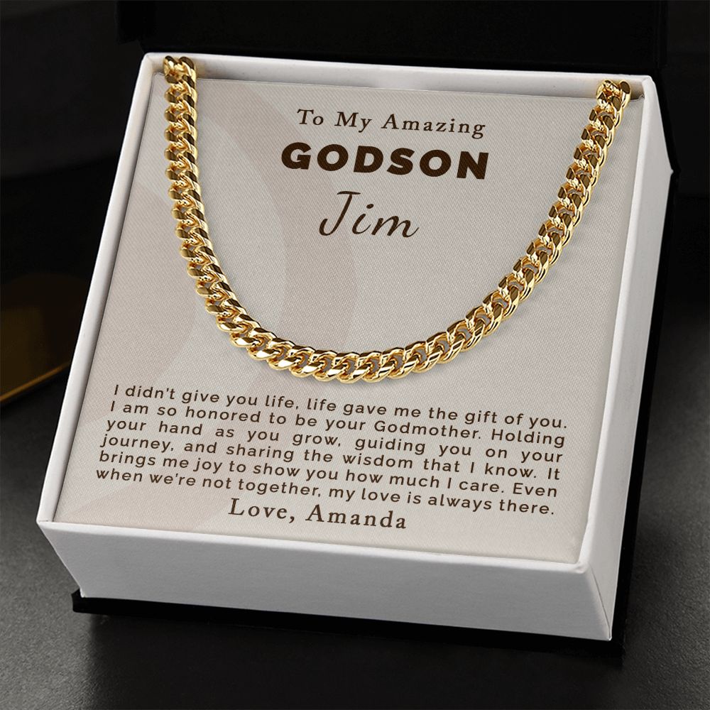 To Godson | Personalized | Cuban Link Chain