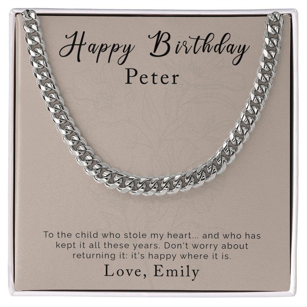 Birthday Gifts for Son | Personalized | Cuban Link Chain