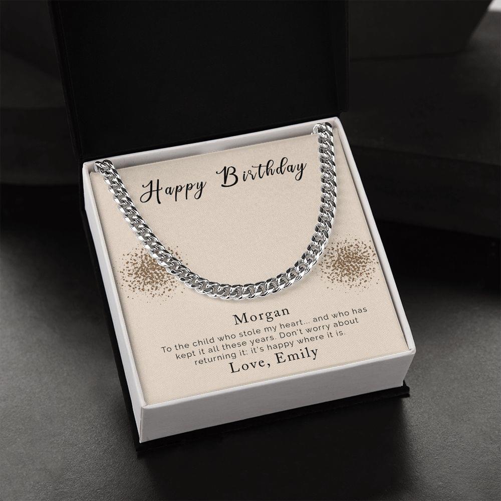 Birthday Gifts for Boys | Personalized | Cuban Link Chain