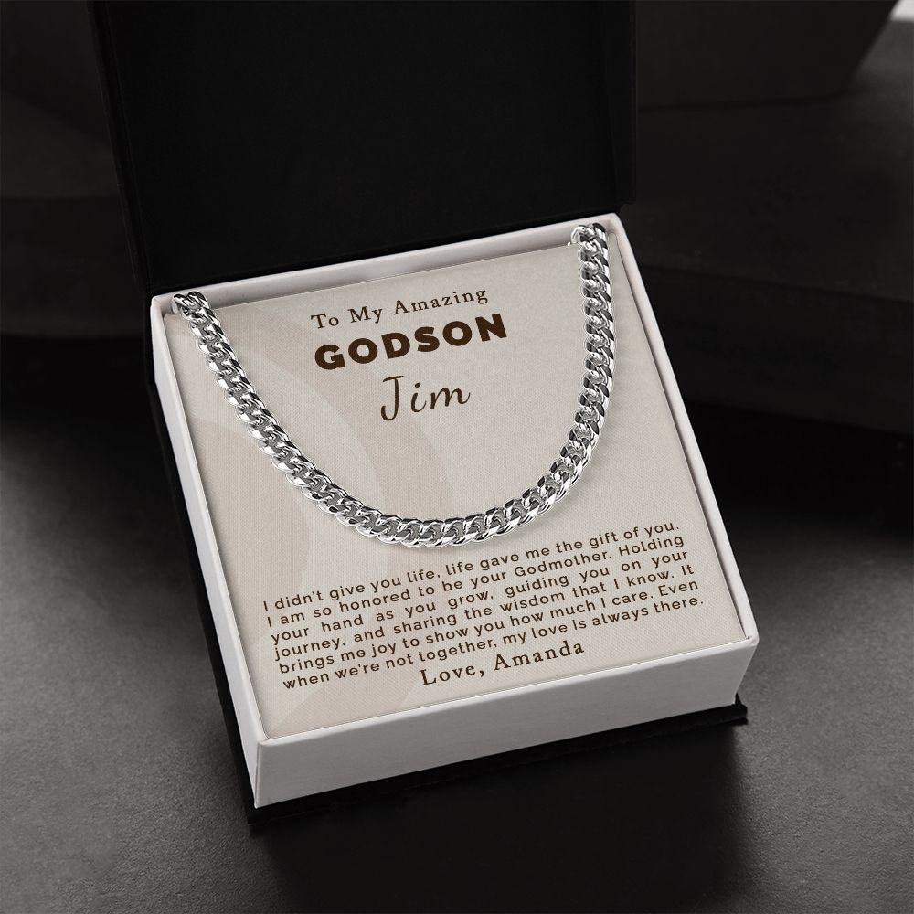 To Godson | Personalized | Cuban Link Chain