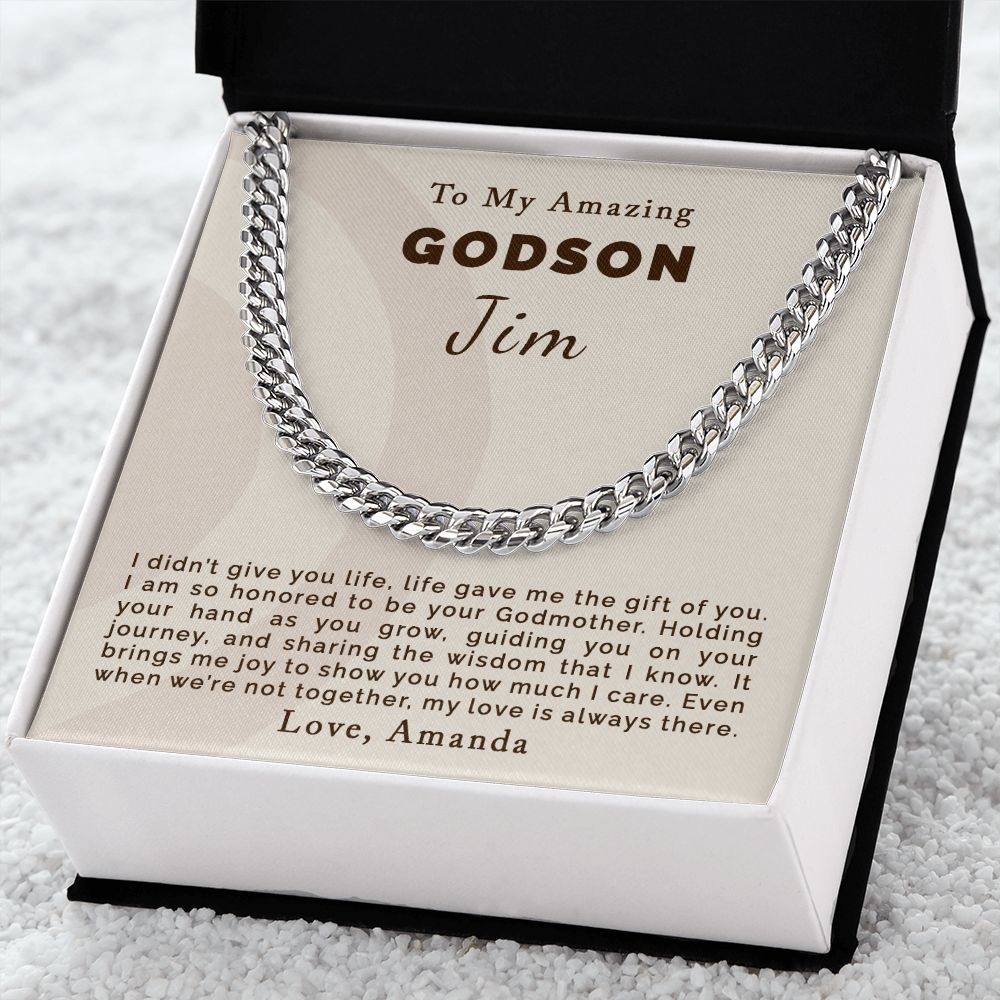 To Godson | Personalized | Cuban Link Chain