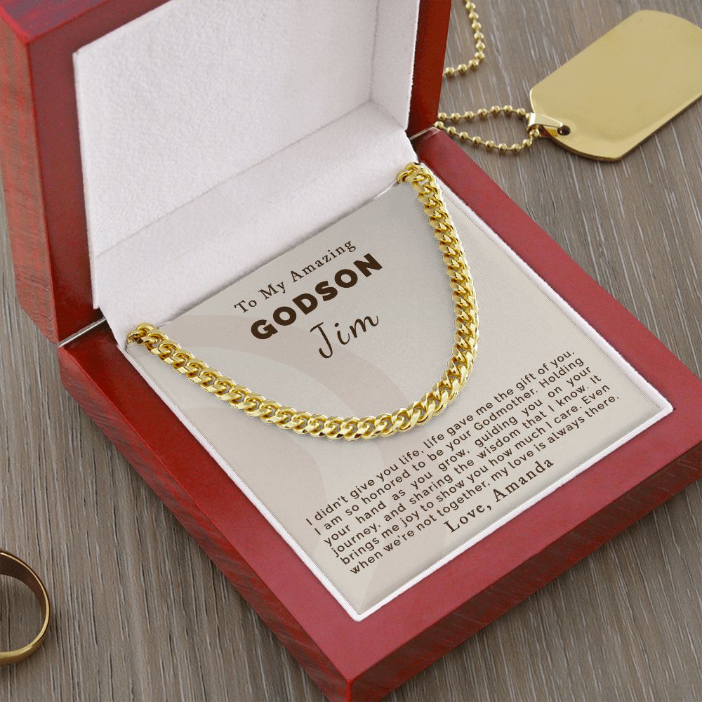 To Godson | Personalized | Cuban Link Chain