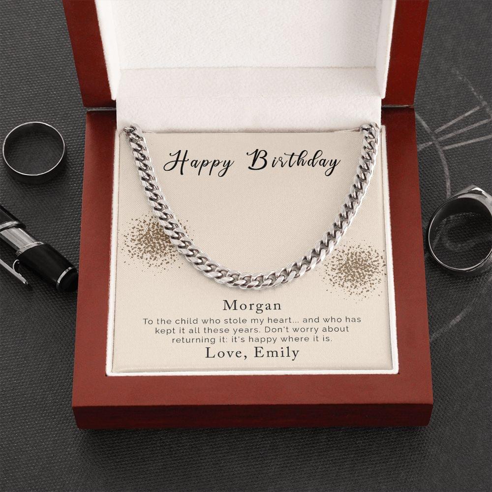 Birthday Gifts for Boys | Personalized | Cuban Link Chain