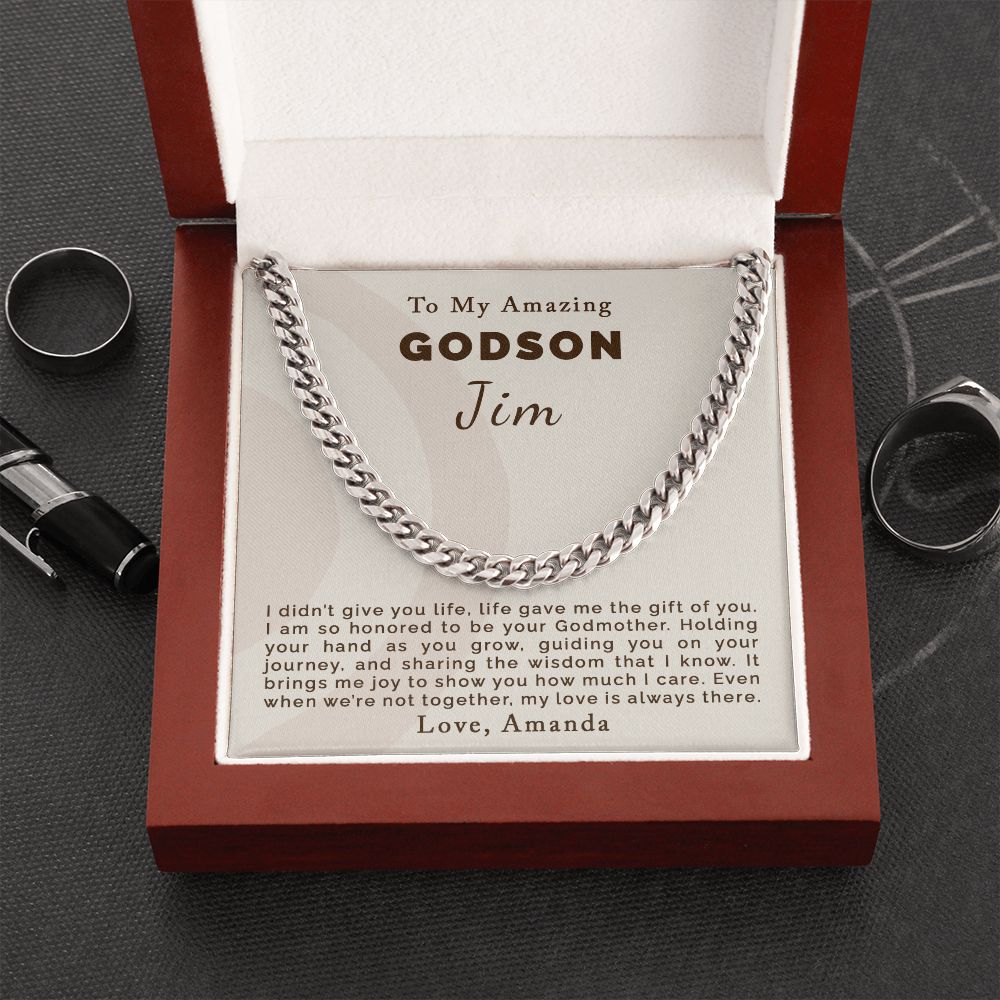 To Godson | Personalized | Cuban Link Chain