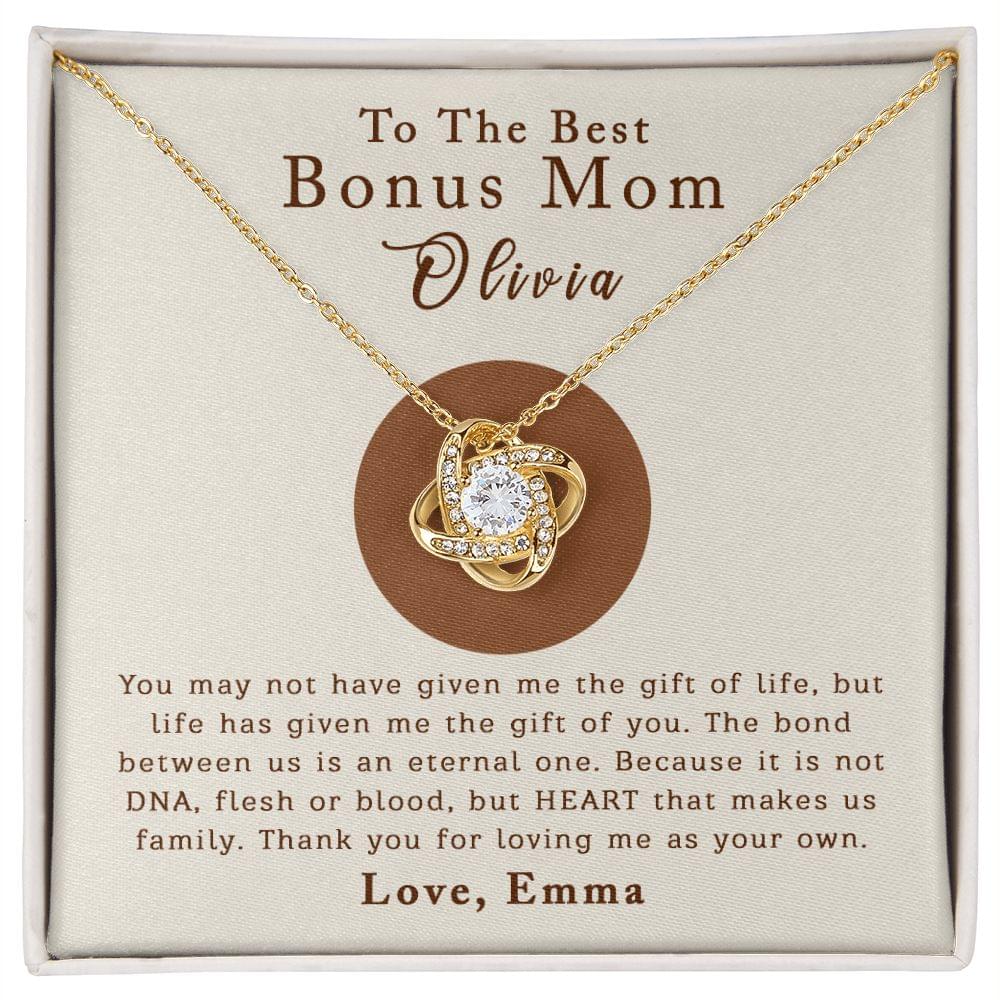 Bonus Mom | Personalized | Love Knot Necklace