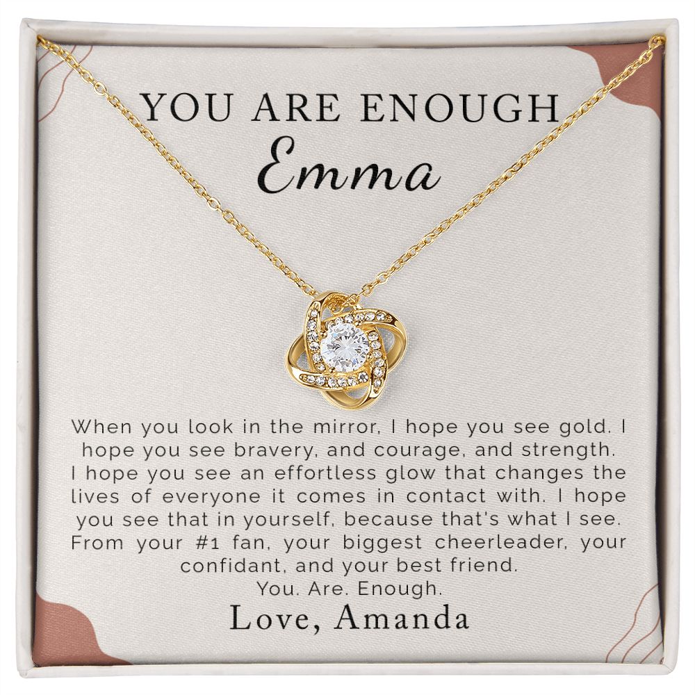 Gift of Encouragement | Personalized | Love Knot Necklace