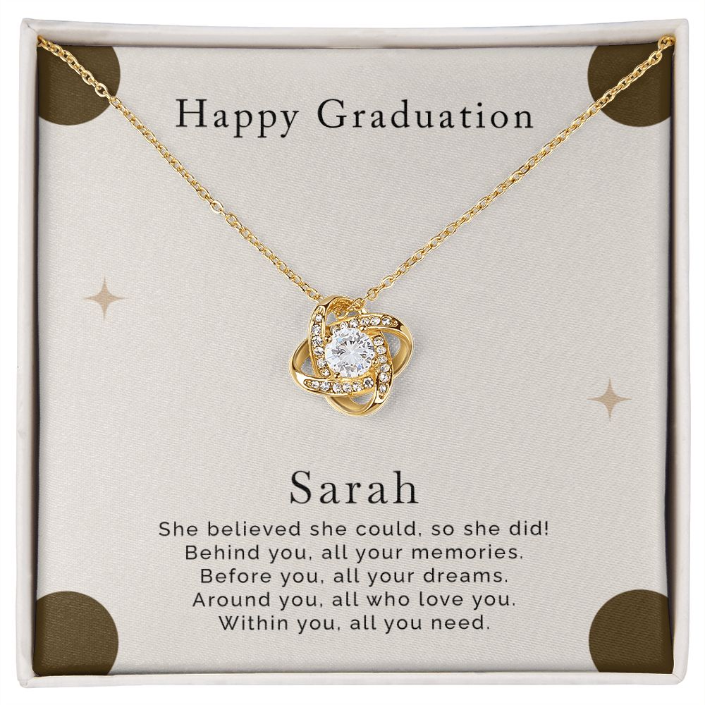 High School Graduation Gifts for Girls | Love Knot Necklace