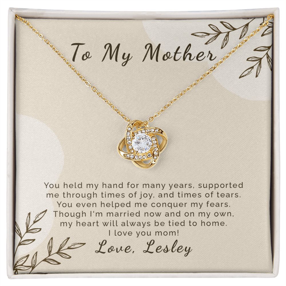 Personalized Mothers Day Gifts | Love Knot Necklace