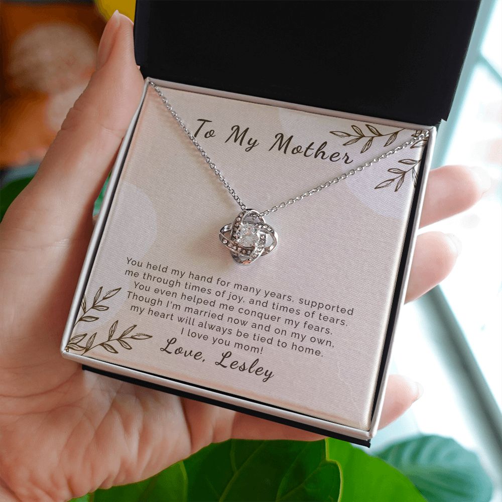 Personalized Mothers Day Gifts | Love Knot Necklace