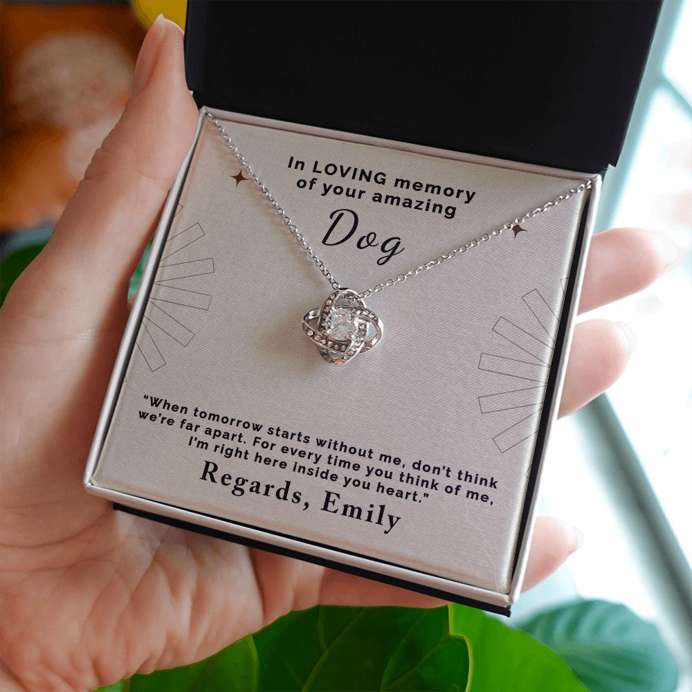 Loss of Dog | Personalized | Love Knot Necklace