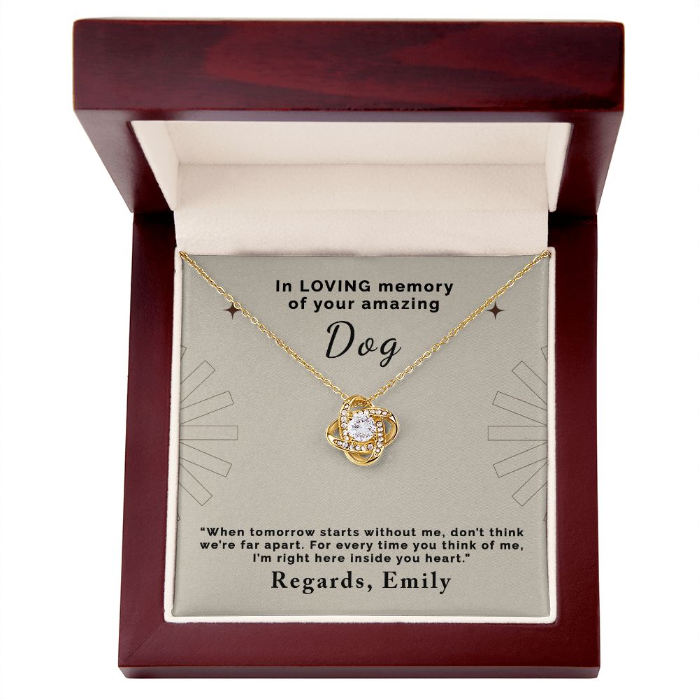 Loss of Dog | Personalized | Love Knot Necklace