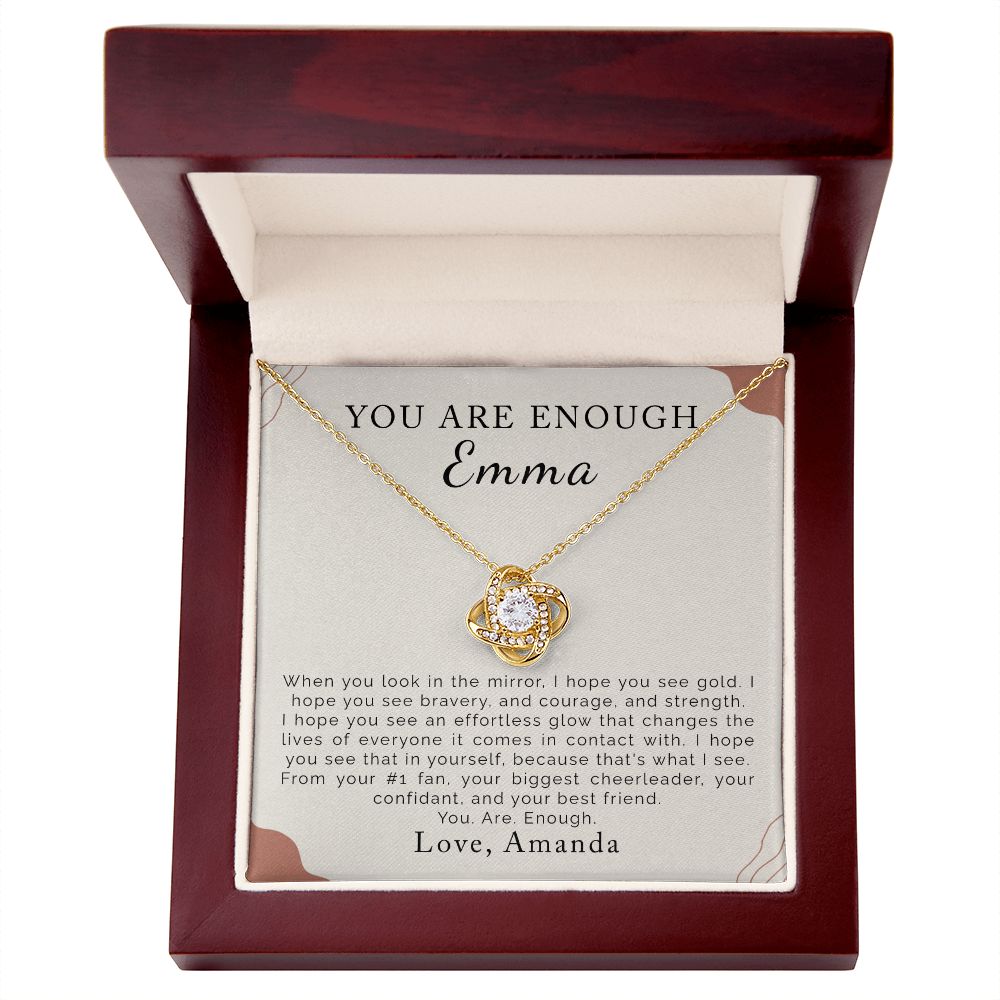 Gift of Encouragement | Personalized | Love Knot Necklace